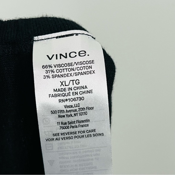 Vince Black Wide Leg knit lounge pants size xlarge - Picture 6 of 8